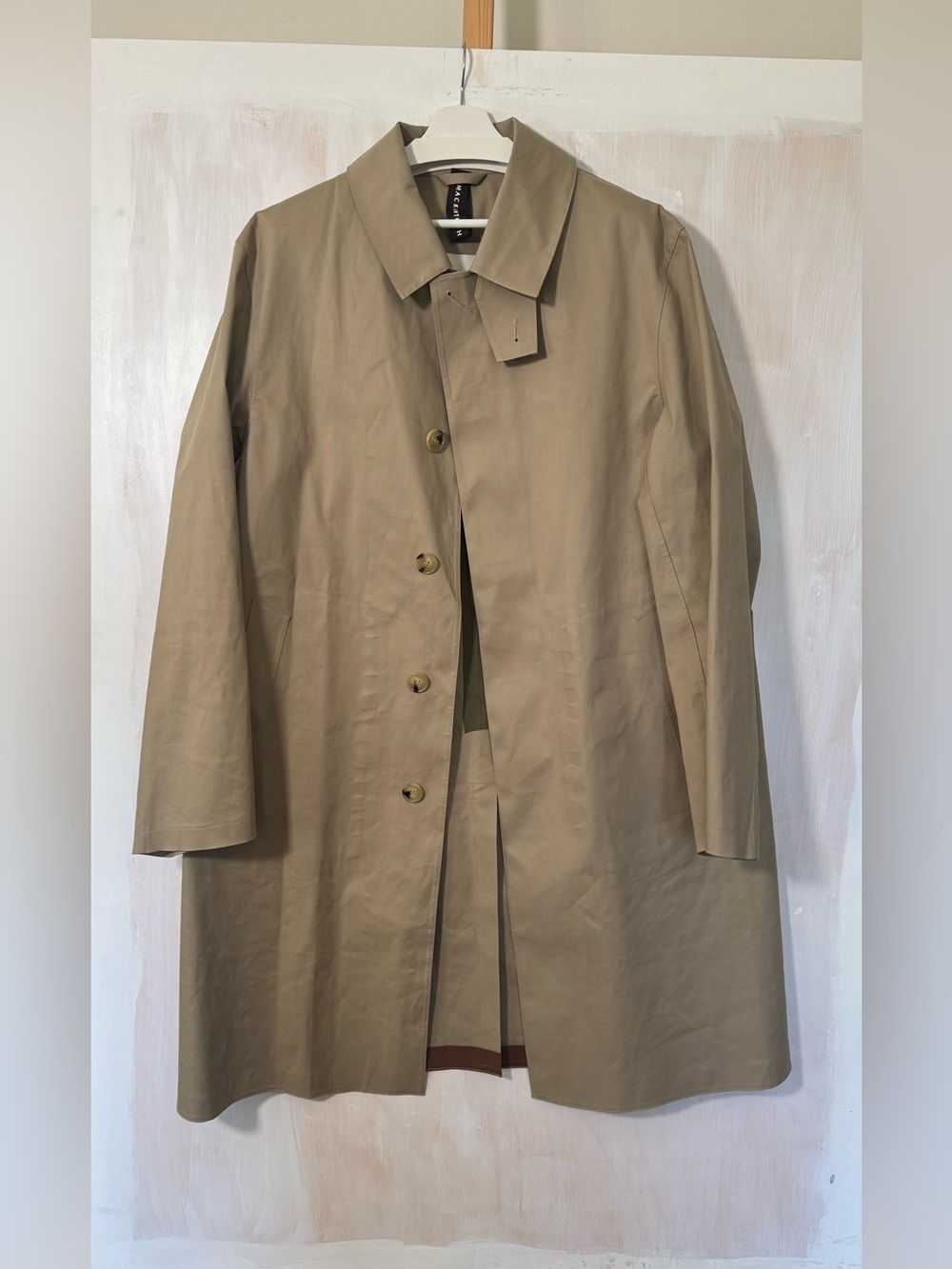Mackintosh Oxford Beige Raincoat Trench Coat XL 46